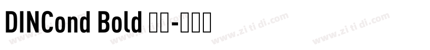 DINCond Bold 常规字体转换